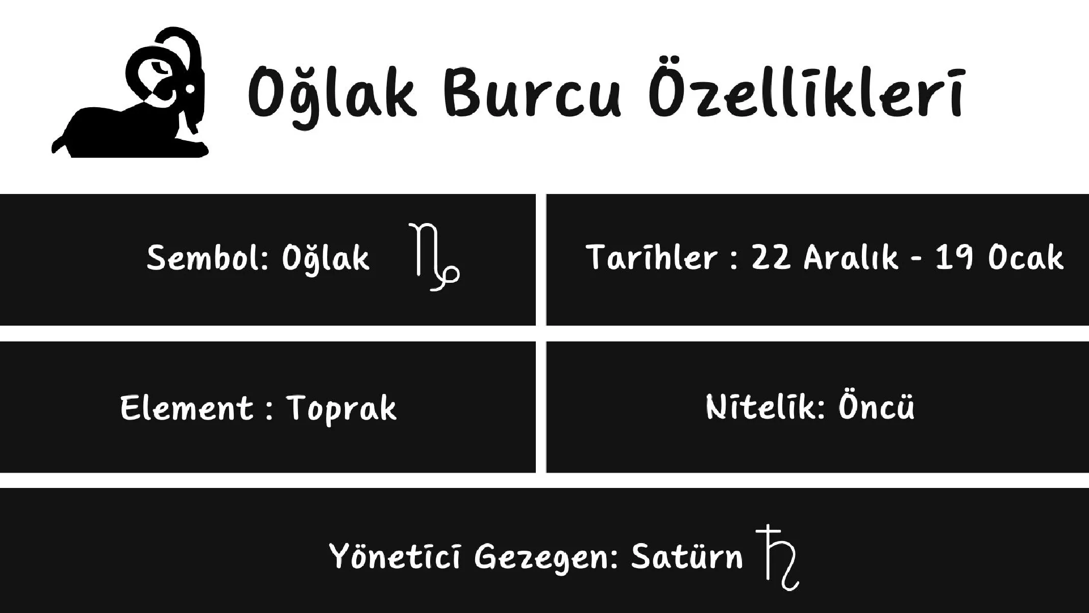 oğlak Burcu Özellikleri Nelerdir?