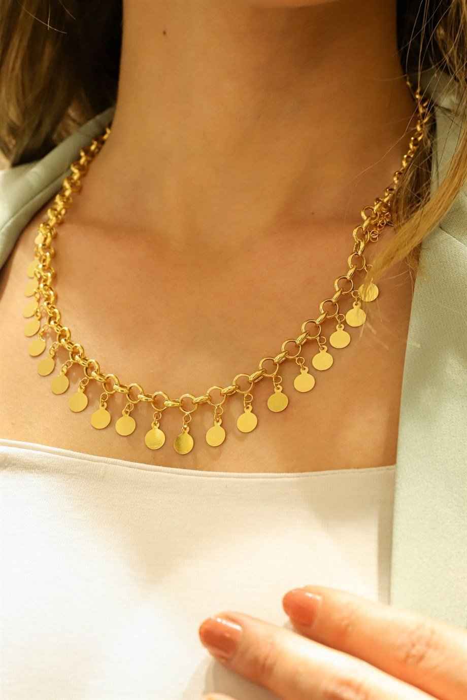 22 ayar zincir kolye